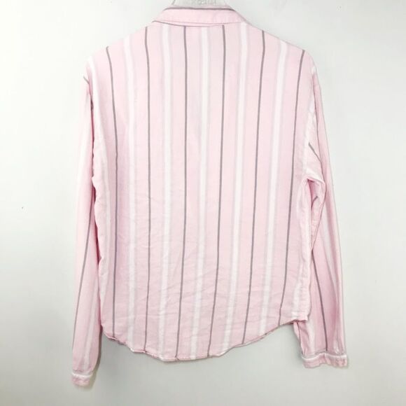 Victoria Secret Flannel Pajama Top Button Down - Picture 3 of 6
